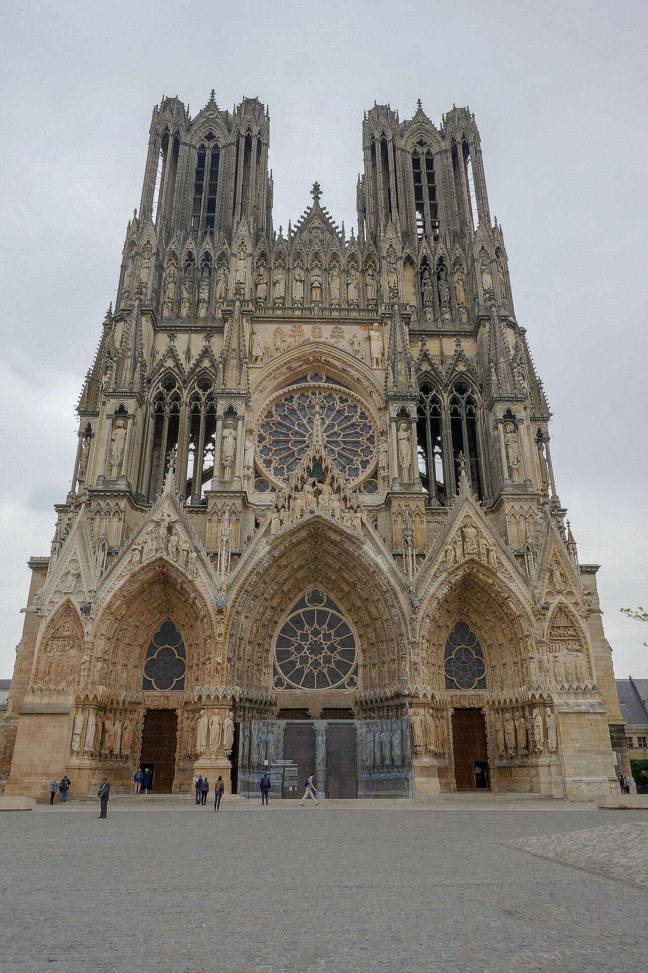 The west front of Reims Cathedral